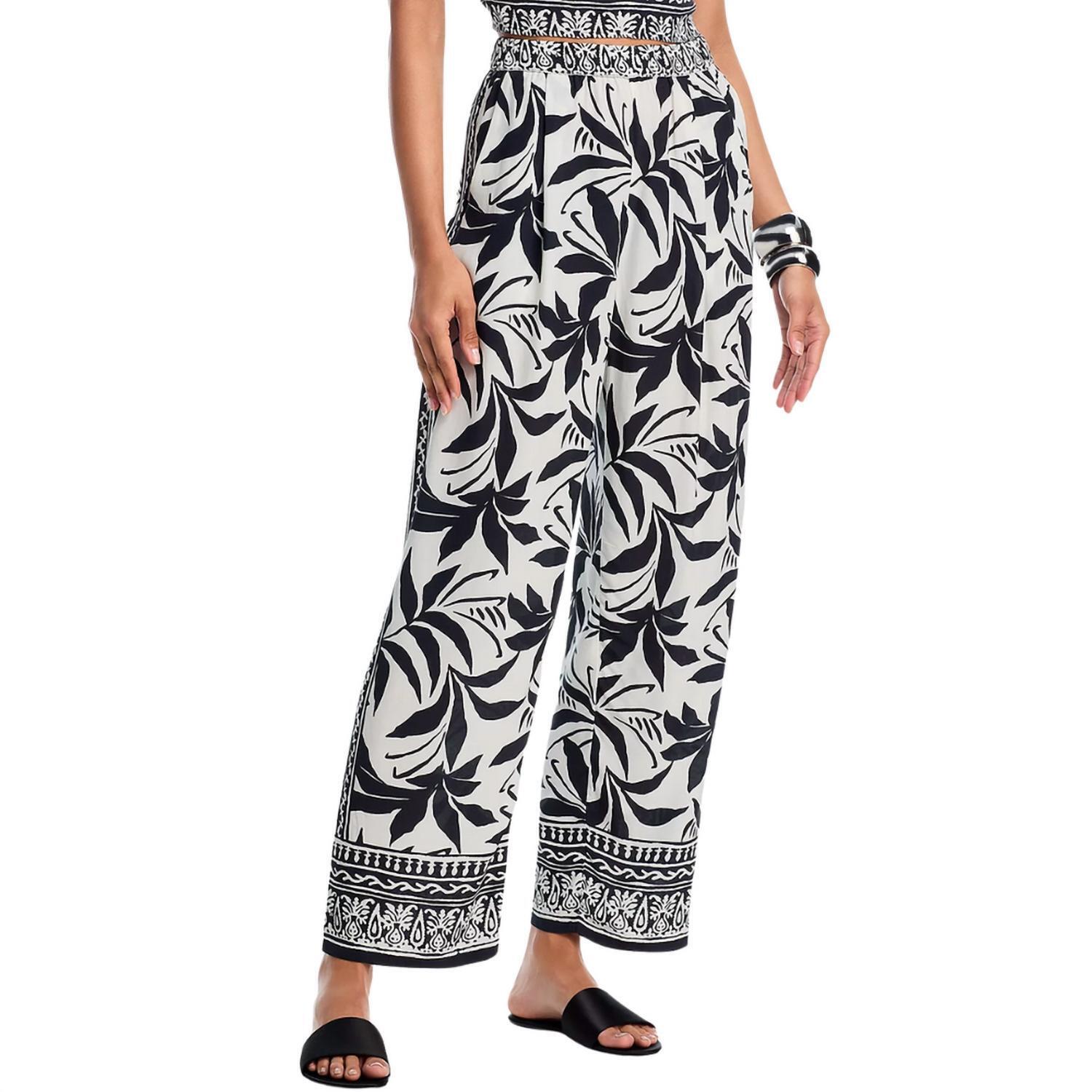 New Velvet By Graham & Spencer Women's Claudia Printed Pants In Black